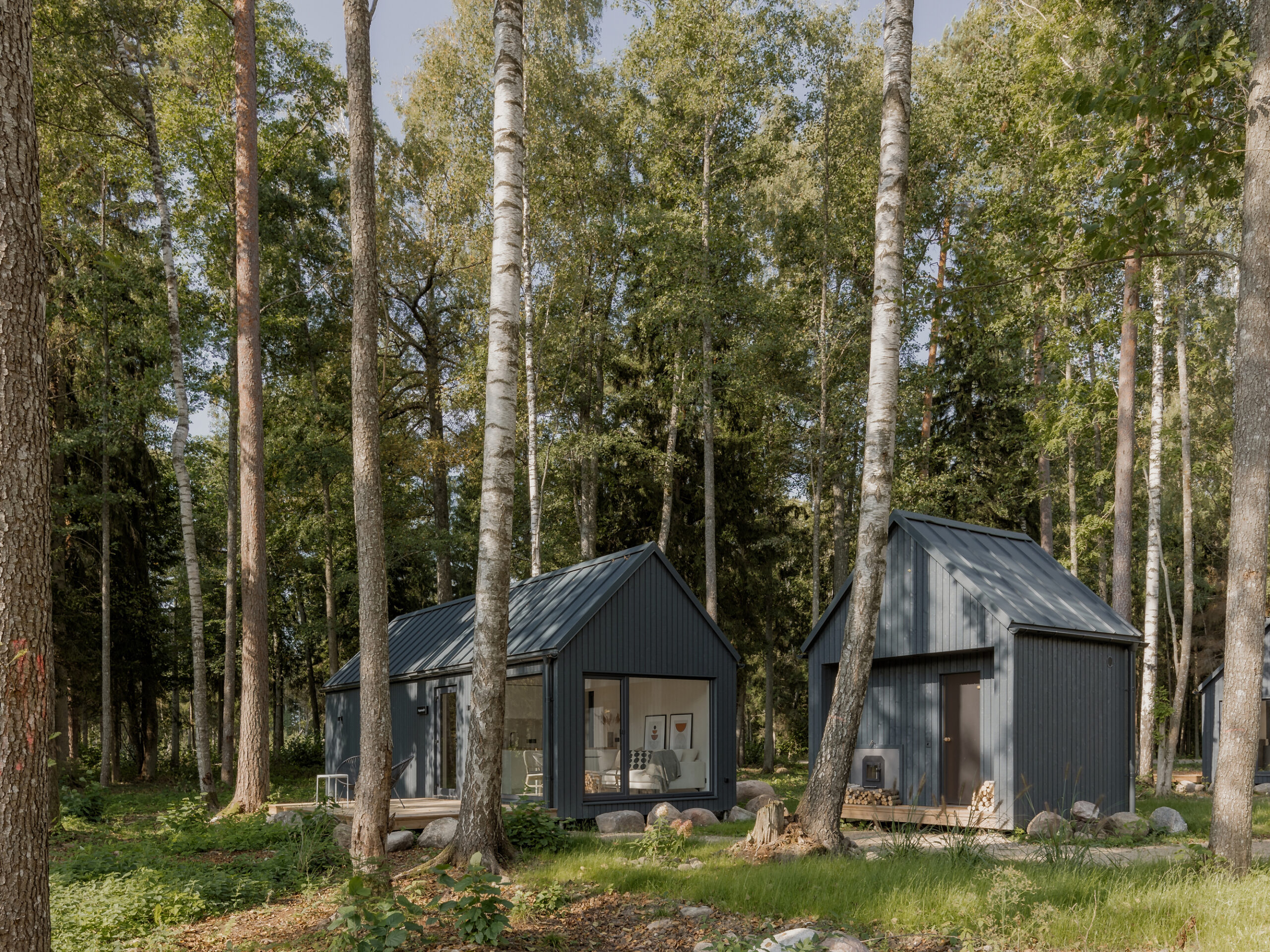 A MyCabin home at golden hour
