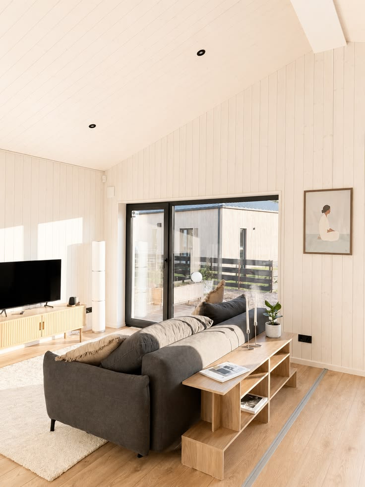 Living room of a finished MyCabin home